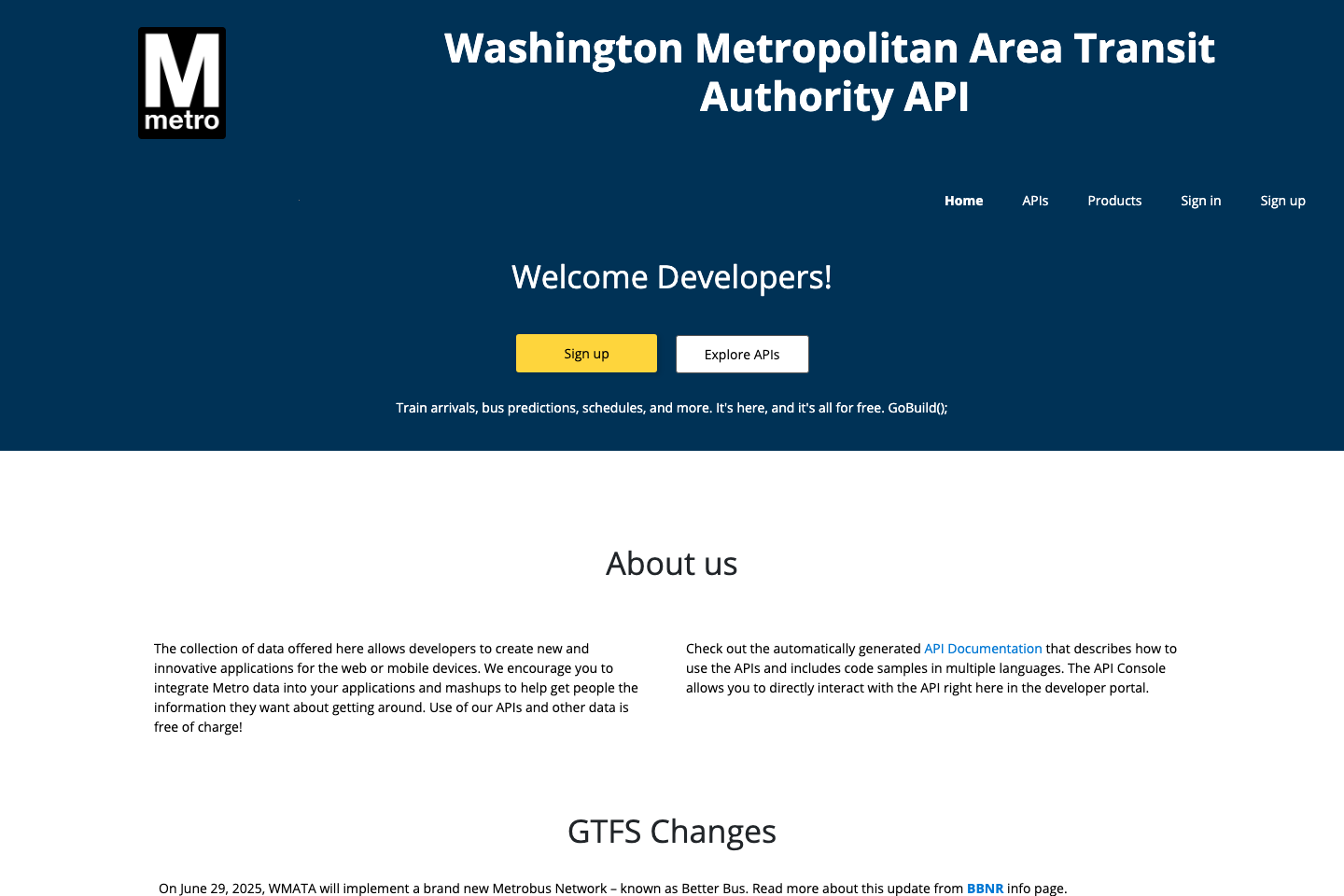 Transportation in Washington, USA documentation page