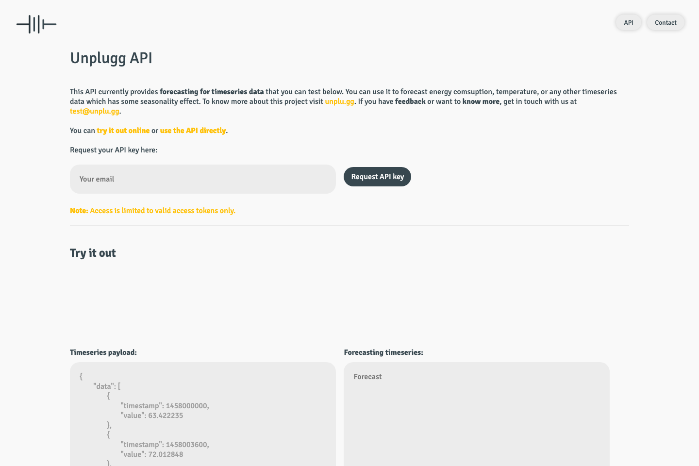 Unplugg documentation page