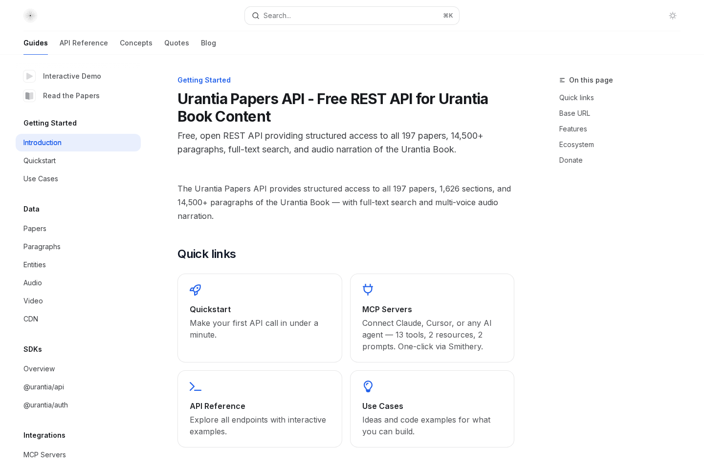 Urantia Papers documentation page