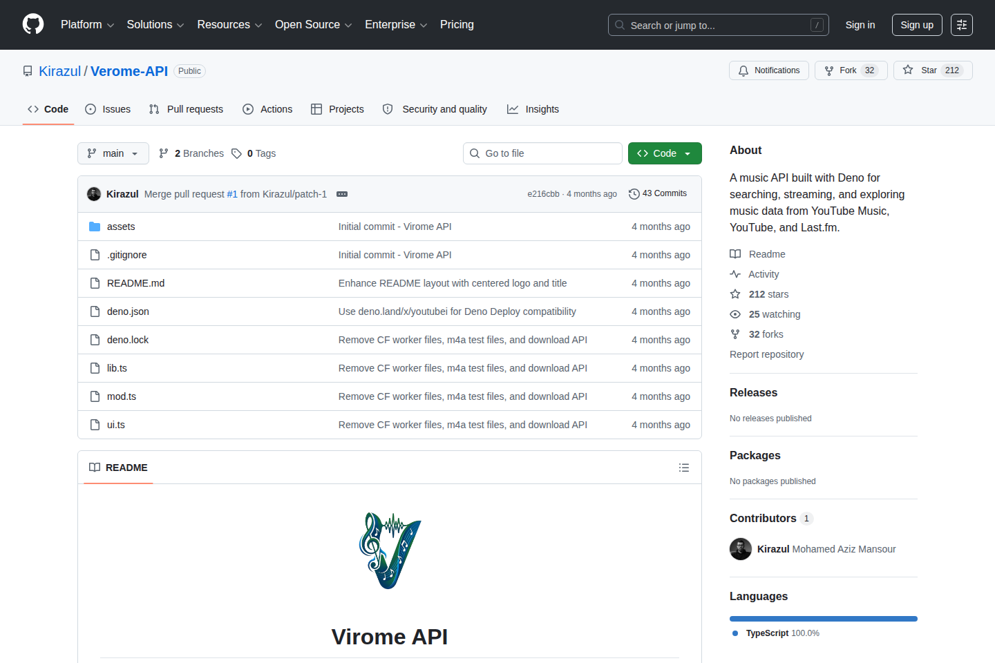 Verome documentation page