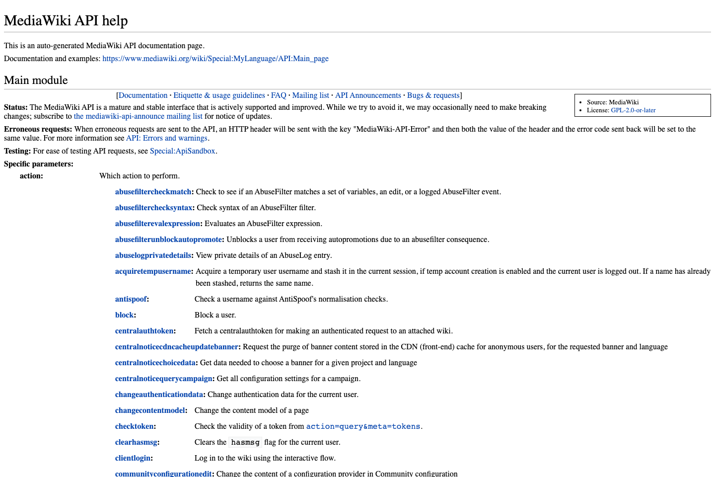 Wiktionary documentation page