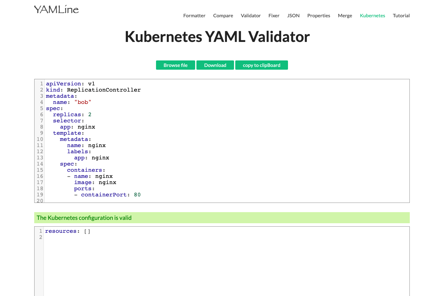Yamline documentation page