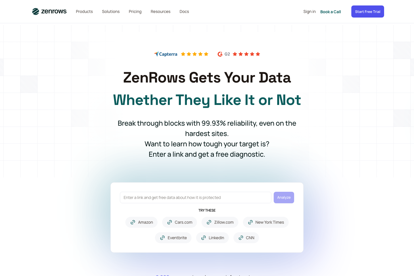 ZenRows documentation page