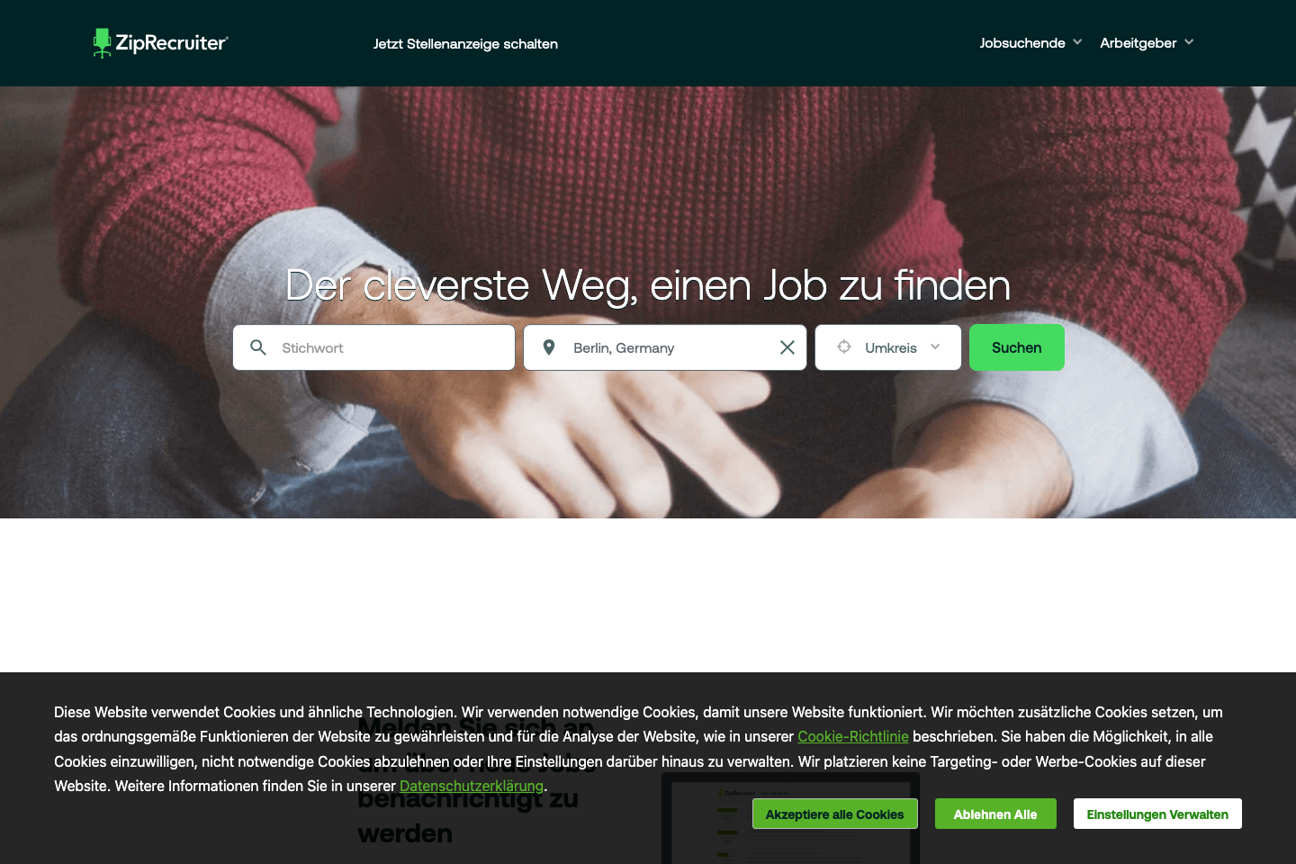 ZipRecruiter documentation page